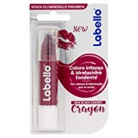 Labello Crayon Lipstick Matitone Labbra Colora e Idrata, senza Oli Minerali e Parabeni, Blackcherry