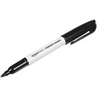 AmazonBasics - Pennarelli indelebili, colore nero, confezione da 12