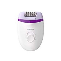Philips BRE225/00 Satinelle Essential Epilatore Elettrico Compatto, Bianco/Viola