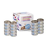 Adoc Cibo Umido per Gatti con Ingredienti Naturali al 100% - Multipack da da 85 Gr con Pollo e Prosciutto e con Tonno e Prosciutto