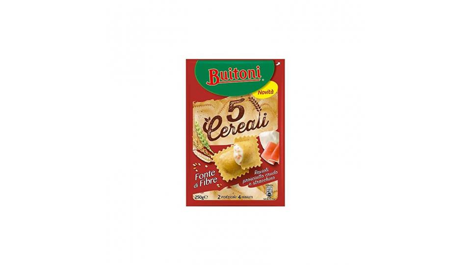 BUITONI 5 CEREALI RAVIOLI PROSCIUTTO CRUDO E STRACCHINO Pasta fresca all'uovo