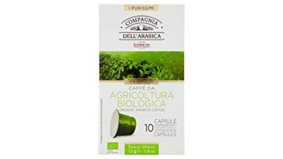 Compagnia dell'Arabica - Caffè da Agricoltura Biologica i Purissimi, 10 Capsule compatibili