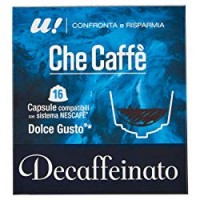 CHE CAFFE' DECAFFEINATO - U! Confronta e Risparmia, 16 Capsule Compatibili Nescafè Dolce Gusto