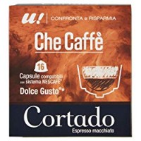 CHE CAFFE' CORTADO - U! Confronta e Risparmia, 16 Capsule Compatibili Nescafè Dolce Gusto