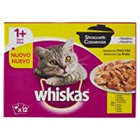 Whiskas Straccetti Casserole in Gelatina Selezione delicata 1+ Anni - 12 confezioni da
