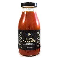 Komoosee Sugo Pronto di Pomodoro Ciliegino con Olive Nere e Capperi