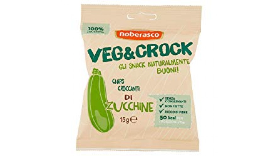 Veg&Crock Zucchine Noberasco - 15 g- chips di zucchine disidratate