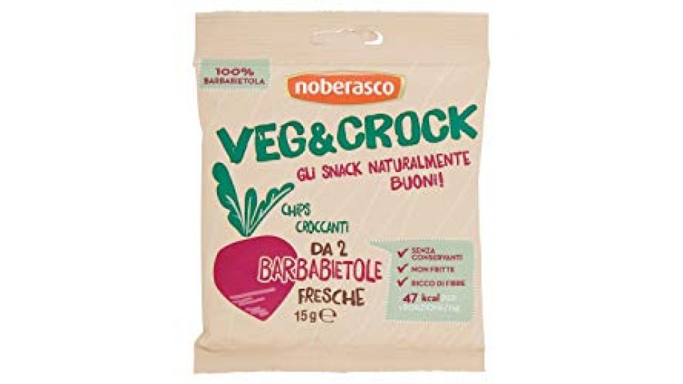 Veg&Crock Barbabietole - 15 g- Chips di verdura:barbabietole disidratate