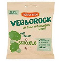 Veg&Crock Broccoli - 15 g Noberasco- Chips di Verdure: di broccoli disidratati