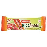 Noberasco Biobreak con Melograno Noci Pecan e del Brasile da 35g- Barrette con Frutta Essiccata, Frutta Secca e Semi, Biologica