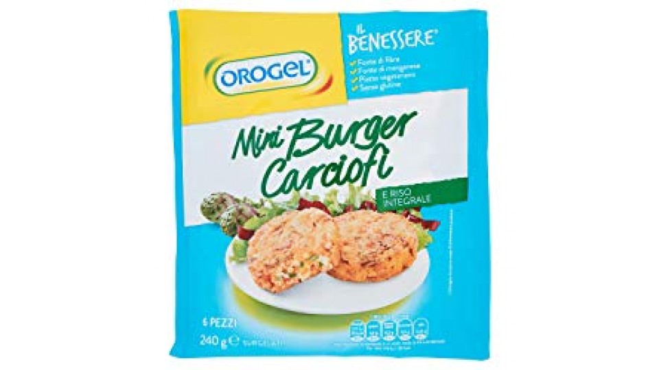 Orogel 6 MINI BURGER CARCIOFI RISO INTEGRALE