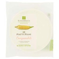 12 PIATTI PIANI COMPOSTABILI Green Oasis