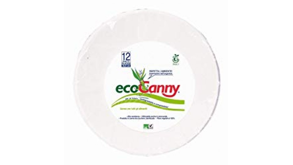 EcoCanny - 12 Piatti EcoBio CLASSIC, Diametro 18,9cm