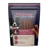 Marchio Amazon - Lifelong Stick per i denti, ricetta senza grano per cani di razza media e grande - 180g*6