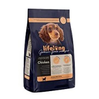 Marchio Amazon - Lifelong Alimento completo con pollo fresco, ricetta senza grano per cuccioli di razza piccola