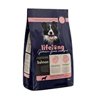 Marchio Amazon - Lifelong Alimento completo per cani adulti, Salmone fresco