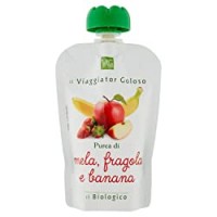 Il Viaggiator Goloso il Biologico - Purea Mela Fragola e Banana