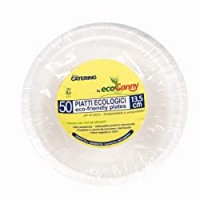EcoCanny - 50 Piatti EcoBio CLASSIC, Diametro 13,5cm
