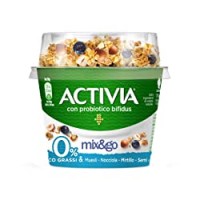 Activia Mix&Go 1X150 0% Granola, Mirtilli, Nocciola, Semi di Lino