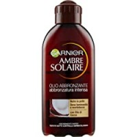 Garnier Ambre Solaire Olio Abbronzante, Abbronzatura Intensa, Nutre e Dona Morbidezza alla Pelle, Formula Arricchita con Olio di Cocco, 200 ml, Confezione da 1