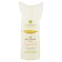 24 BICCHIERI 200cc COMPOSTABILI Green Oasis