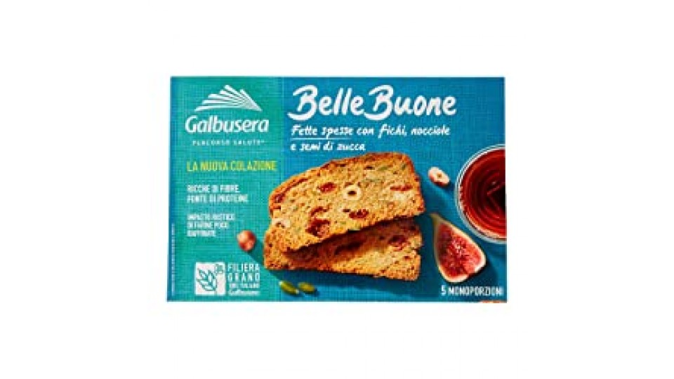FETTE SPESSE GALBUSERA BELLE BUONE CON FICHI NOCCIOLE E SEMI ZUCCA 200 GR FIBRE
