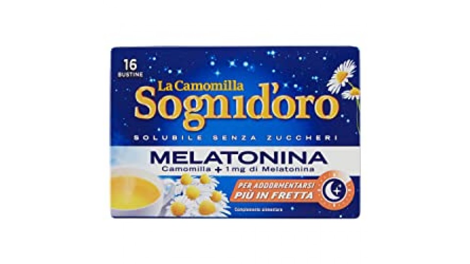 Sogni D'Oro Camomilla Solubile con Melatonina, 16 bustine (64 gr)
