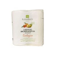 GREEN OASIS - 2 Rotoli Asciugatutto 180 Strappi Ecologico