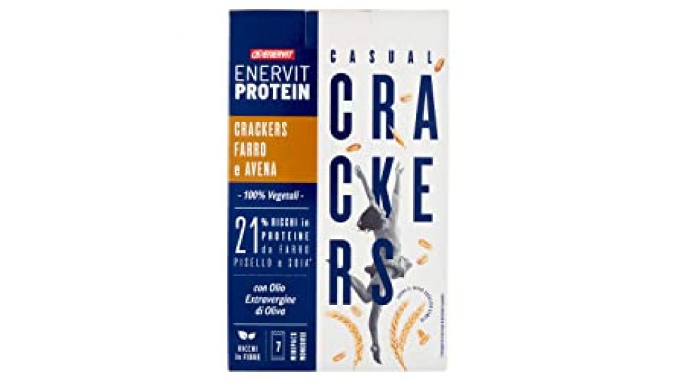 Enervit - Protein 100% Vegetali Casual Crackers Crackers Farro e Avena