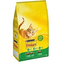 Friskies Adult Crocchette per il Gatto, con Coniglio, Pollo e Verdure Aggiunte, 1.5 kg