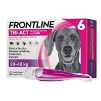 Frontline | TriAct Spot On Cani | Protezione da pulci, zecche, mosche cavalline pappataci | 6 Pipette | Cane L (20 - 40 Kg)