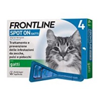 Frontline | Spot On Gatti | Protezione da zecche, pulci e pidocchi | 4 Pipette da 0.5 ml