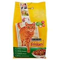 Friskies Adult Crocchette per il Gatto, con Coniglio, Pollo e Verdure Aggiunte