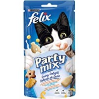 Purina Felix Party Mix Snack Gatto Dairy Delight, 8 Confezioni da 60 g Ciascuna