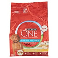 Purina One Medium Maxi Junior crocchette Ricca di pollo con del riso per cucciolo 2,5 kg – Set di 4