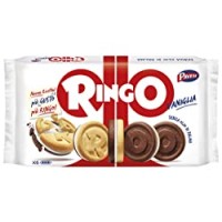 Pavesi Ringo Biscotti Farciti con Crema al gusto Vaniglia per Colazione o Gustoso Snack, Senza Olio di Palma, Formato Famiglia - Confezione da 6 X