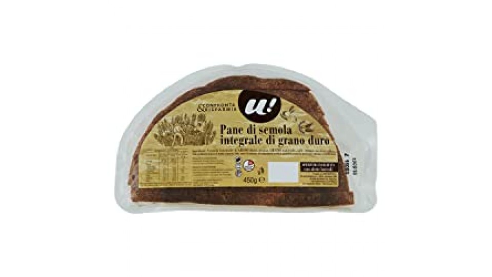 U! Confronta&Risparmia - Pane Di Semola Integrale Di Grano Duro A Fette 