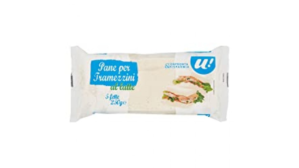U! Confronta&Risparmia - Pane Al Latte Per Tramezzini 5 Fette 