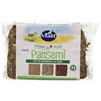 Matt - Pansemì - Fette di Pane Vegan Con Semi - 100% Vegetale, Ricco di Fibre e Senza Lievito
