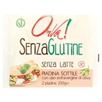 Orva! - Senza Glutine Piadina Sottile con olio extravergine di oliva 2 piadine