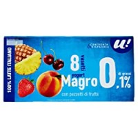 YOGURT MAGRO FRUTTA gusti vari U! Confronta&Risparmia, 8x125g