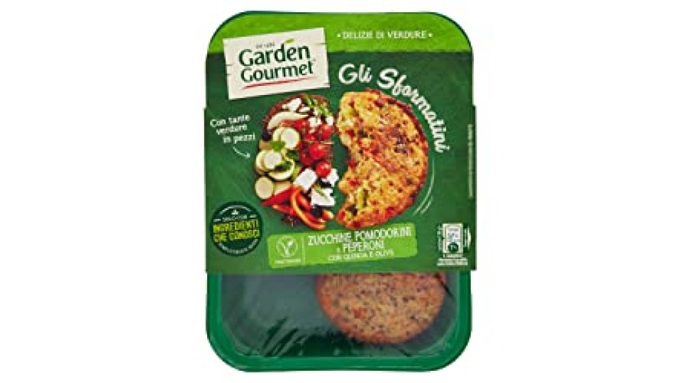 GARDEN GOURMET Sformatini zucchine, pomodorini e peperoni con quinoa e olive
