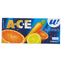 U! Confronta&Risparmia - Succo Ace Arancia Limone Carota , 3X200Ml