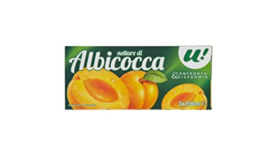 U! Confronta&Risparmia - Nettare Di Albicocca In Brick , 3X200Ml