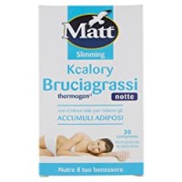 Matt Bruciagrassi Kcalory Thermogenct Notte Integratore Alimentare, Compresse Brucia Grassi Rassodante Snellente