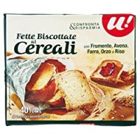 U! Confronta&Risparmia - Fette Biscottate Ai Cereali Con Frumento, Avena, Farro, Orzo E Riso 40 Fette U! Confronta & Risparmi