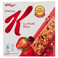 Kellogg's Barrette di cereali con Frutti Rossi - 6 Pacchetti da 21.5 g, Totale: