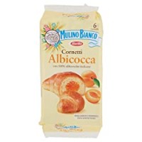 Mulino Bianco Cornetti con Confettura di Albicocche 100% Italiane - 6 brioches