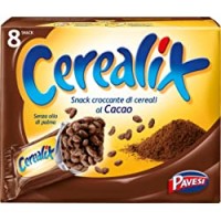 Pavesi Snack Cerealix Croccante di Cereali al Cacao per una Gustosa Merenda - Confezione da 8 X