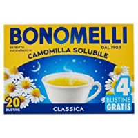 Bonomelli, Camomilla Solubile Classica, Concentrato Estratto da Fiori Selezionati, Dona Momenti di Calma e Relax, 24 Confezioni x 16+4 Bustine